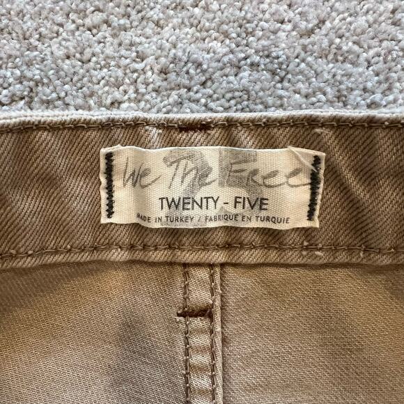 We The Free‎ Women's Tan Denim Jeans Distressed High Waist Straight Leg Size 25 - Picture 4 of 7